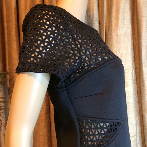 Allen B. Body Con LBD w/Laser Cut Neoprene Fabric - Picture 7 of 16